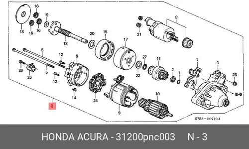 Стартер HONDA 31200PNC003