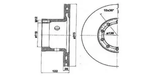 Тормозной диск ERREVI 713684