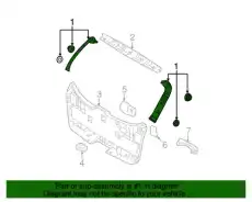 внутренняя панель багажной двери / trim 817403J000OR MOBIS