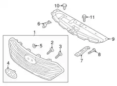 кронштейн центр лев/ bracket-fr bumper s 86573B8AA0 MOBIS