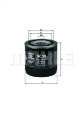Фильтр масляный MAHLE OC 28 VW T2/T3 1.6-2.0 <86, CASE IH