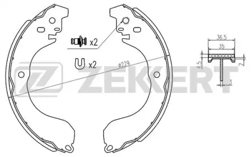 Тормозные колодки дисковые ZEKKERT BK4179