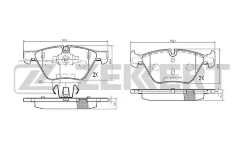Тормозные колодки дисковые передняя ось ZEKKERT BS2139