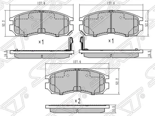 Тормозные колодки дисковые SAT STMR389539