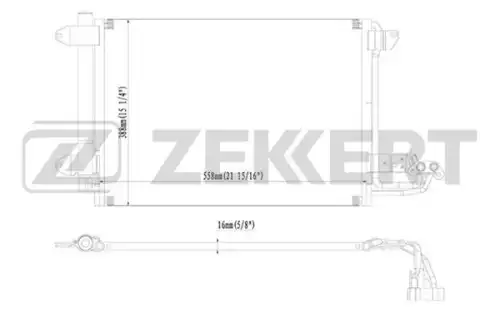 Радиатор кондиционера (конденсатор) ZEKKERT MK3003