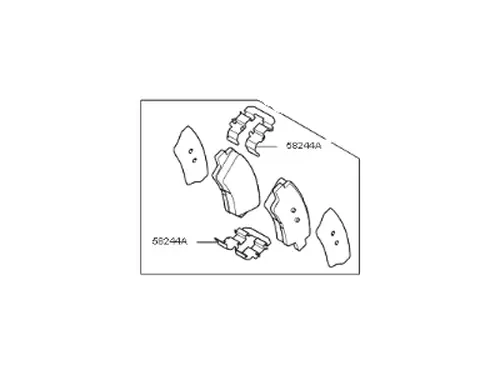 Дисковые тормозные колодки 58302E4A00 HYUNDAI