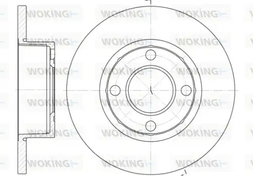 Тормозные колодки дисковые WOKING 617300