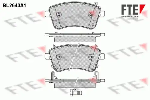 Тормозные колодки дисковые FTE BL2643A1