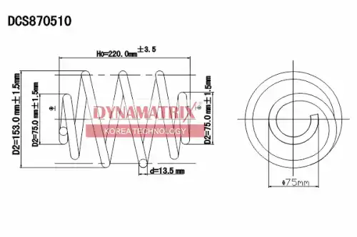 Пружина подвески DYNAMAX DCS870510