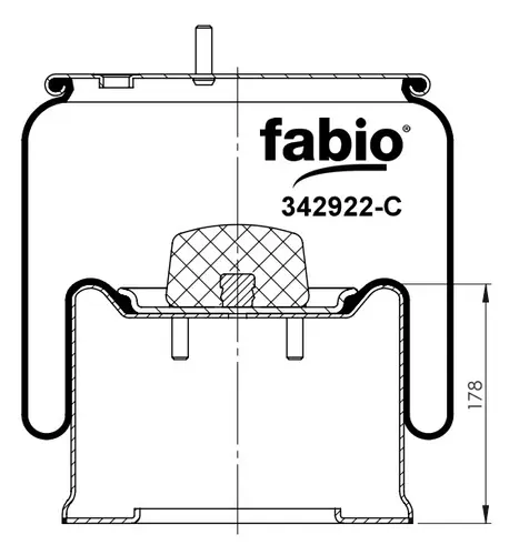 Пневмоподушка FABIO 342922-C