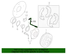 Шланг тормозной задний левый EC014382XD MAZDA