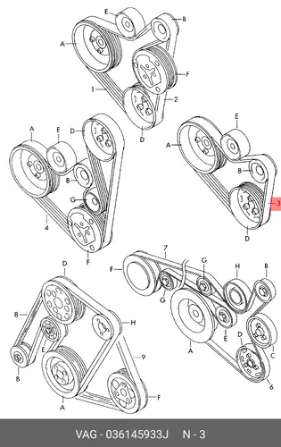 VAG 036145933J 1080 мм