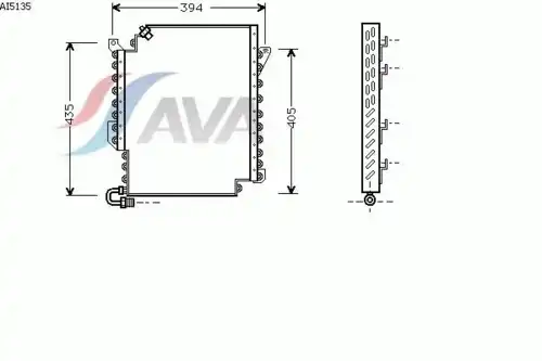 Радиатор кондиционера (конденсатор) AVA AI5135