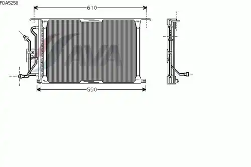 Радиатор кондиционера (конденсатор) AVA FDA5258