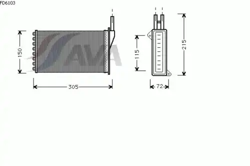 Радиатор печки AVA FD6103