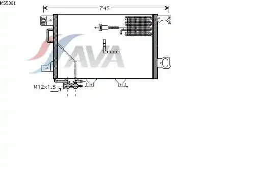 Радиатор кондиционера (конденсатор) AVA MS5361