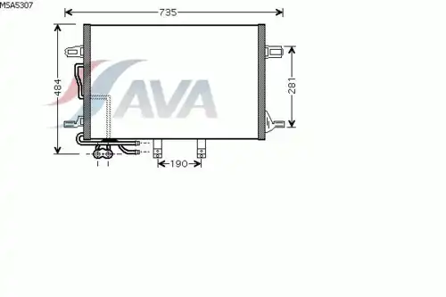 Радиатор кондиционера (конденсатор) AVA MSA5307