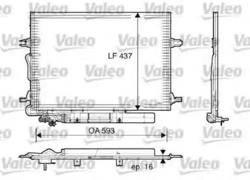 Радиатор кондиционера (конденсатор) VALEO 818003