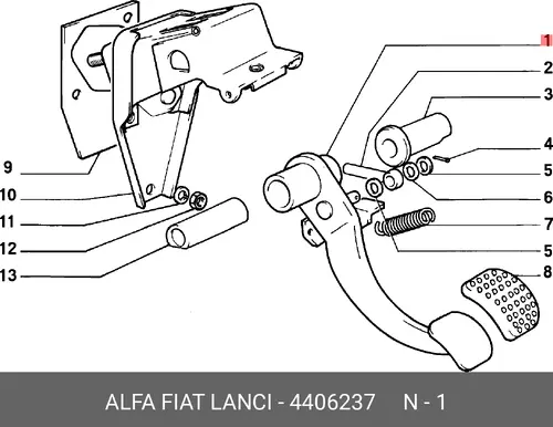Тормозные колодки дисковые ALFA ROMEO 4406237