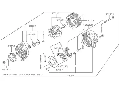 генератор Niss 23100 77A00 NISSAN