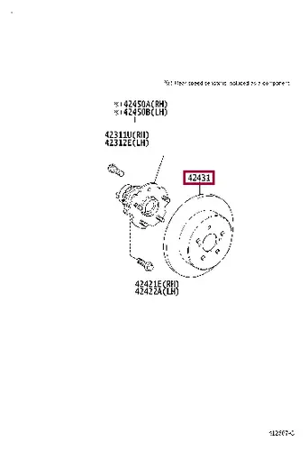 Тормозной диск TOYOTA / LEXUS 42431-12260