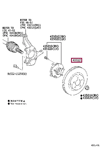 Тормозной диск TOYOTA / LEXUS 43512-28190