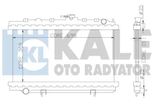 Радиатор системы охлаждения двигателя KALE 363000