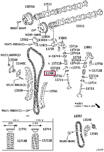 Цепь 13506-37090 TOYOTA / LEXUS