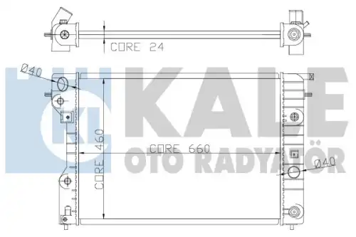 Радиатор системы охлаждения двигателя KALE 363900