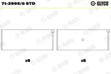 вкладыши шатунные к-кт! STD (6)\ MB W123/W126 2.5/2.7 M110/M123 <85 71-2995/6 STD GLYCO