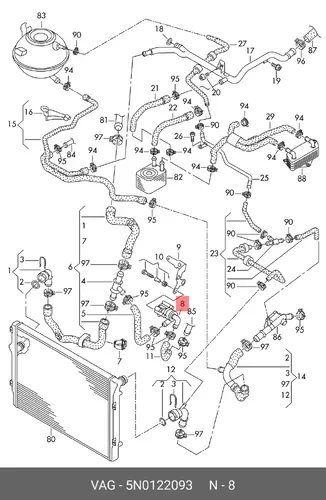 электропомпа!12V\Audi A3/Q3,VW Golf/Sharan 03> 5N0122093 VAG