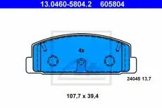 Тормозные колодки дисковые ATE 13.0460-5804.2