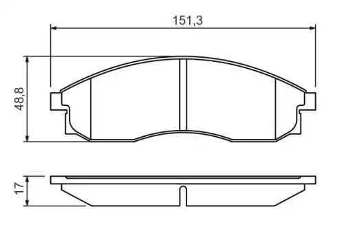 Тормозные колодки дисковые передняя ось BOSCH 0 986 424 340