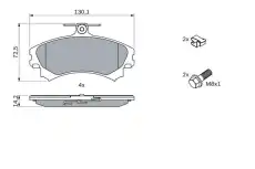Тормозные колодки дисковые BOSCH 0 986 424 371