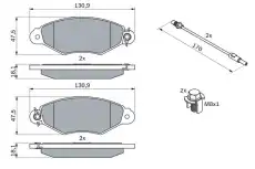 Тормозные колодки дисковые BOSCH 0 986 424 455