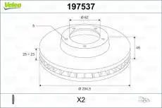 Тормозной диск VALEO 197537