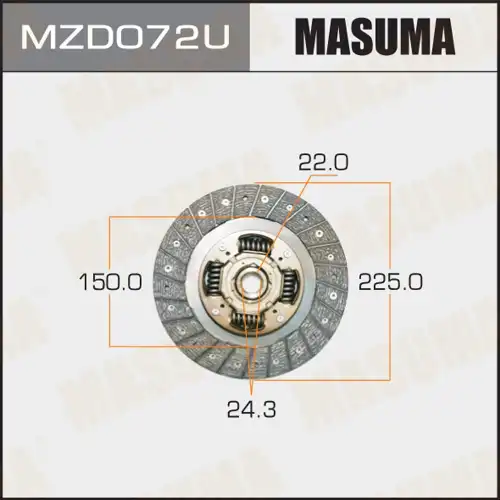 Диск сцепления MASUMA MZD072U