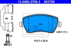 Тормозные колодки дисковые ATE 13.0460-2709.2