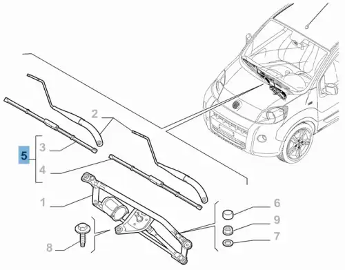 Щетка стеклоочистителя 71765512 FIAT