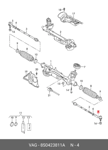 Рулевой наконечник VAG 8S0423811A