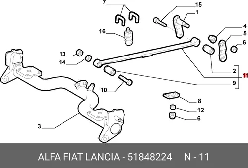 Рессора подвески ALFA ROMEO 51848224