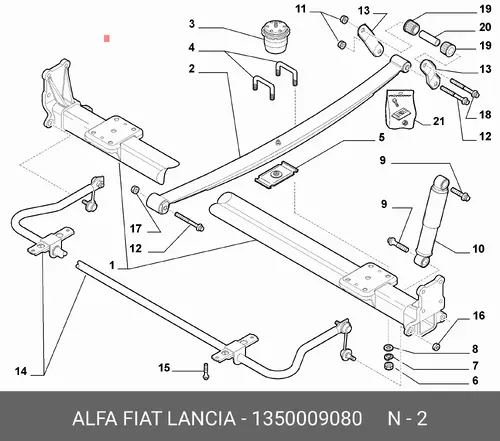 Рессора подвески ALFA ROMEO 1350009080