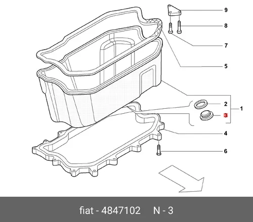 Пробка поддона 4847102 ALFA ROMEO