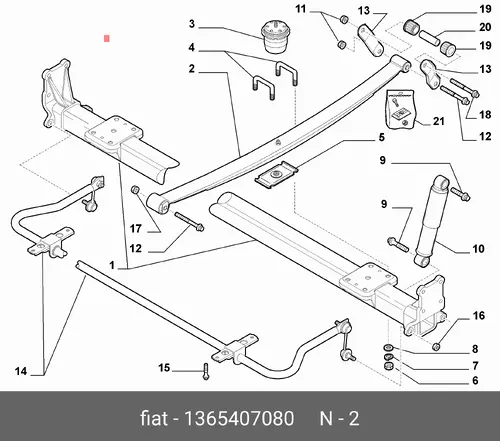 Рессора подвески ALFA ROMEO 1365407080