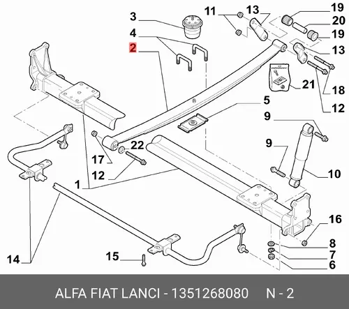 Рессора подвески ALFA ROMEO 1351268080