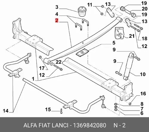 Рессора подвески ALFA ROMEO 1369842080