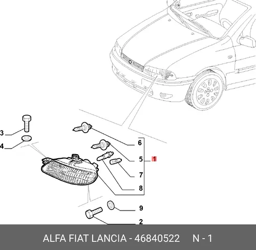 Фара LANCIA 46840522