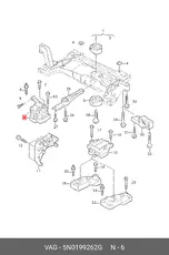 Подушка крепления двигателя VAG 5N0199262G