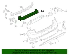 Усилитель бампера VAG 5GM807305G