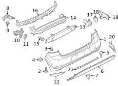 Усилитель бампера VAG 5GM807305G